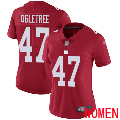 Women New York Giants #47 Alec Ogletree Red Limited Red Inverted Legend Football NFL Jersey->women nfl jersey->Women Jersey